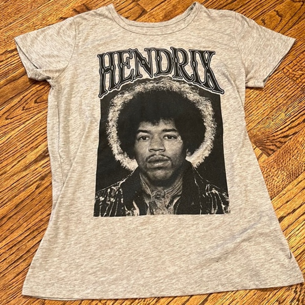 JIMI HENDRIX GREY FITTED TEE - SIZE S